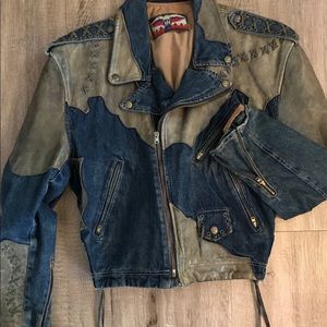 Jean Jacket with Leather Trim
This jacket is so cool.